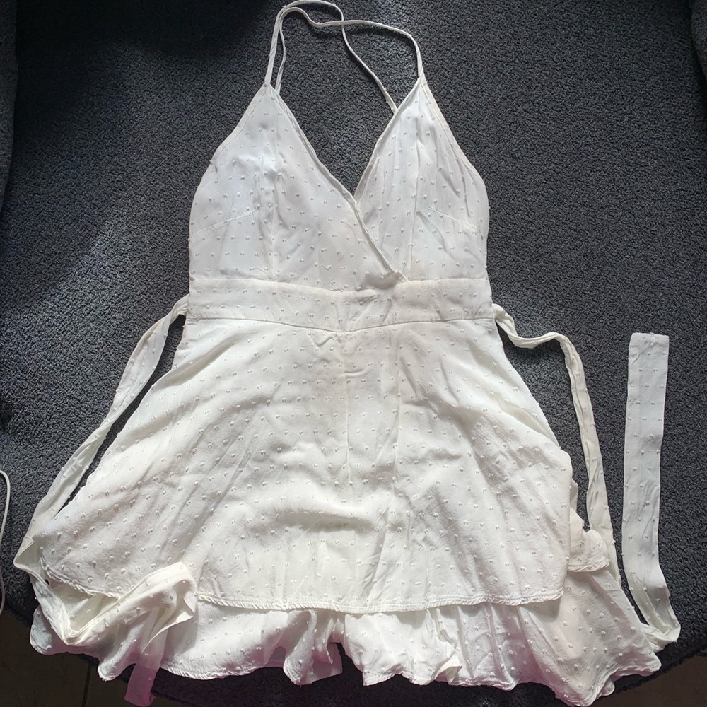 Off White Dress XS with shorts / romper
